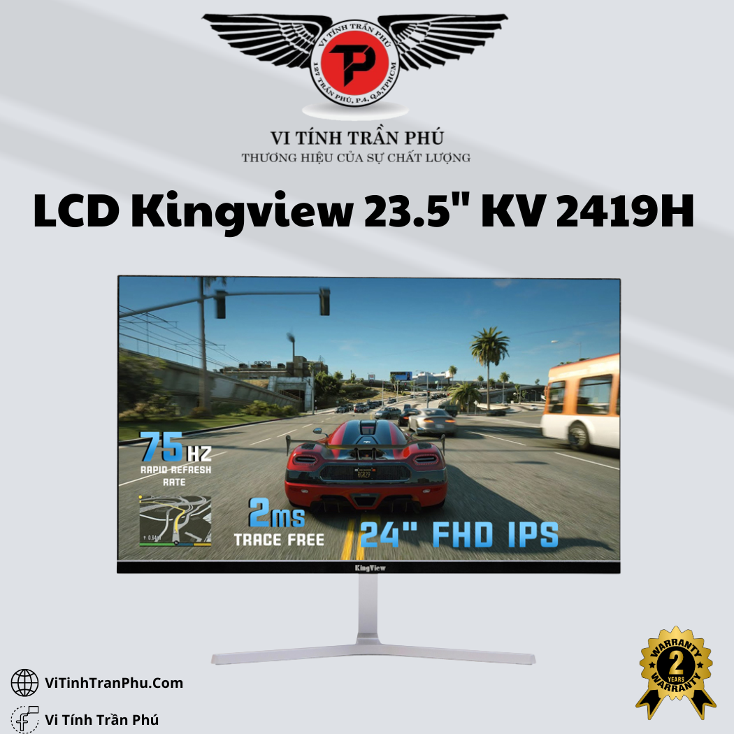 Màn Hình 24 Kingview KV 2419H IPS 75Hz Full Viền